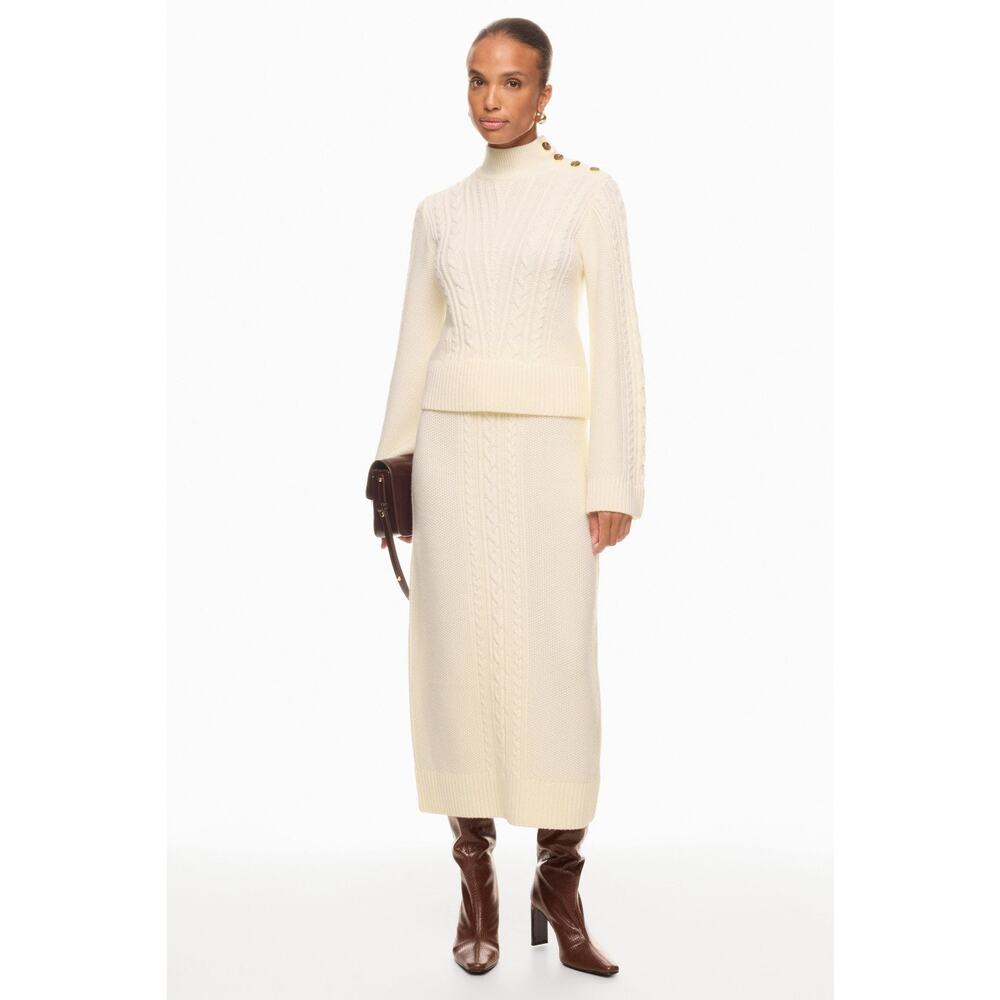 Derek Lam 10 Crosby - Valentin Cable Knit Skirt - Size Medium - 100% Wool